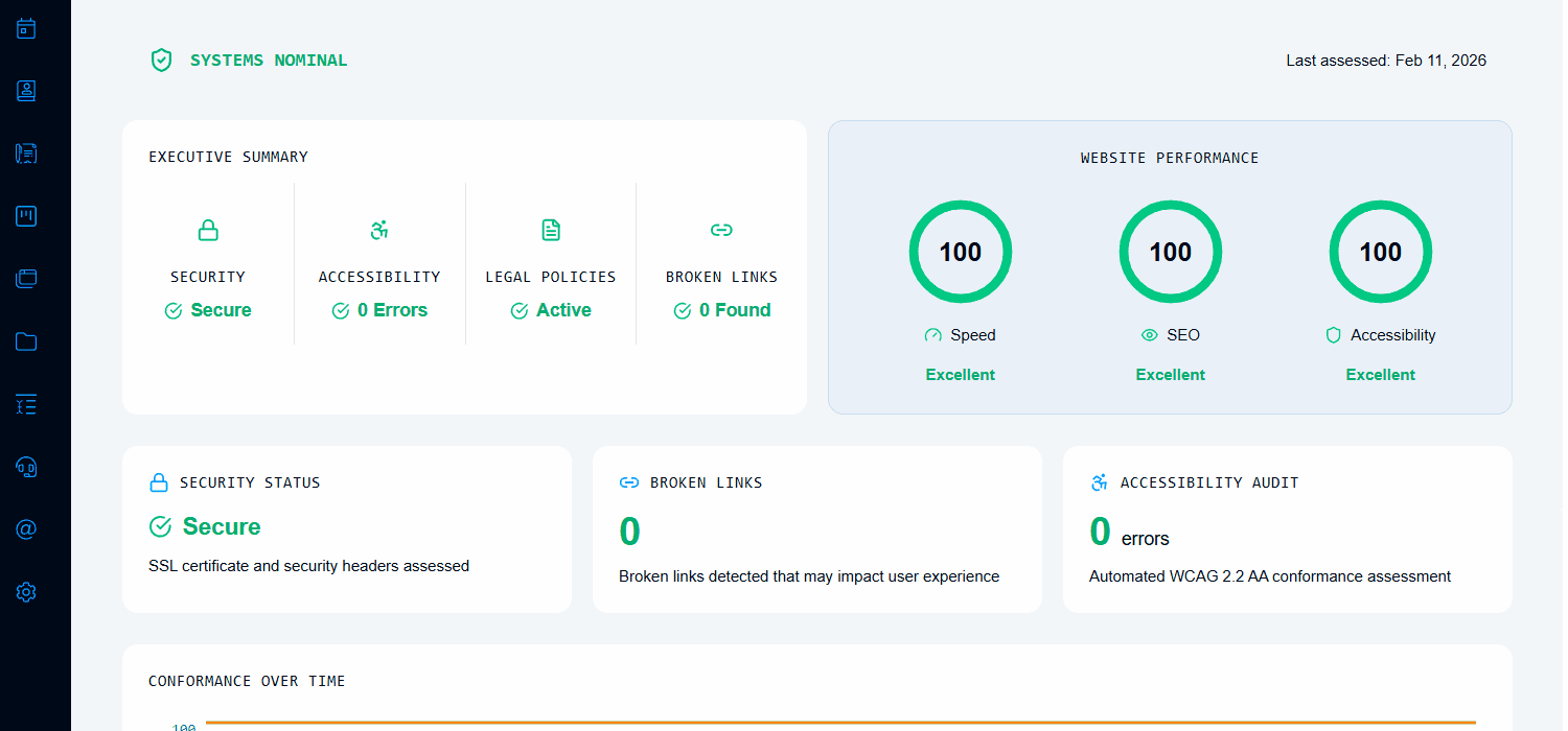 Vector Client Portal Main View